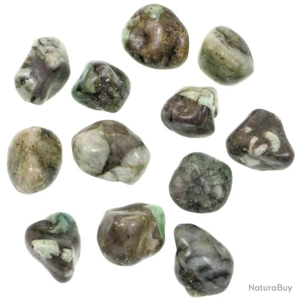 Pierres roul�es �meraude - 2 � 3 cm - Lot de 2
