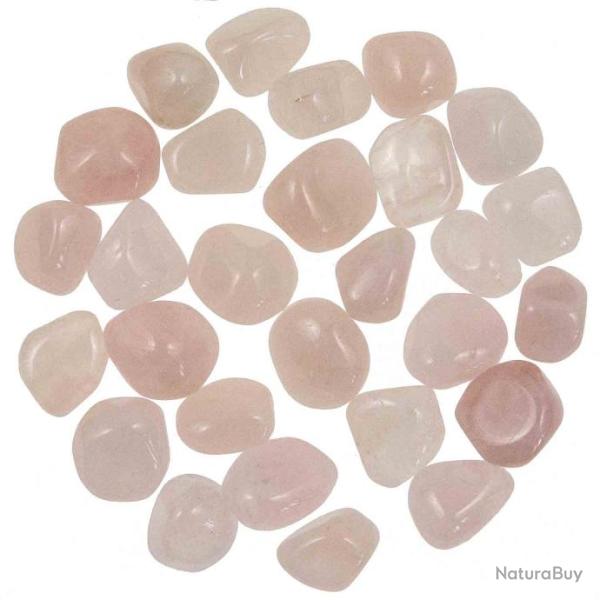 Pierres roul�es quartz rose - 2 � 3.5 cm - Lot de 4
