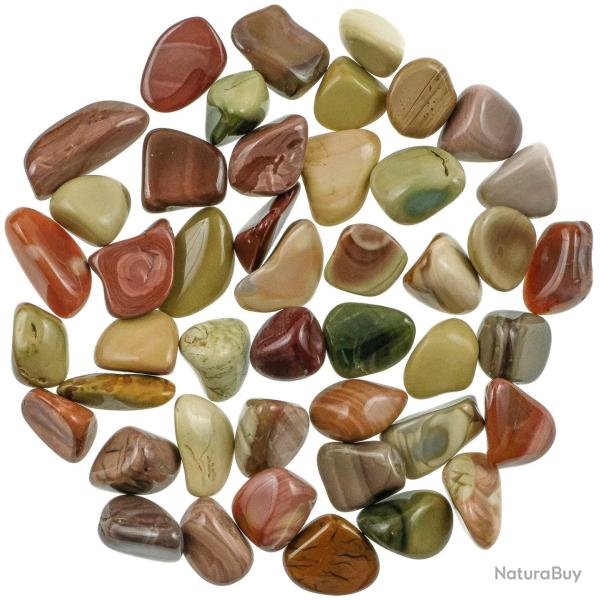 Pierres roul�es jaspe imp�rial - 1.5 � 2.5 cm - Lot de 4