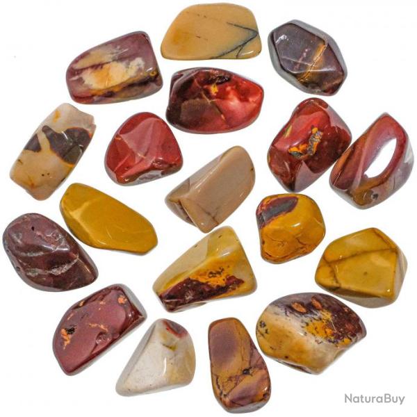 Pierres roul�es jaspe mookite (mokaite) - 3 � 4 cm - Lot de 2