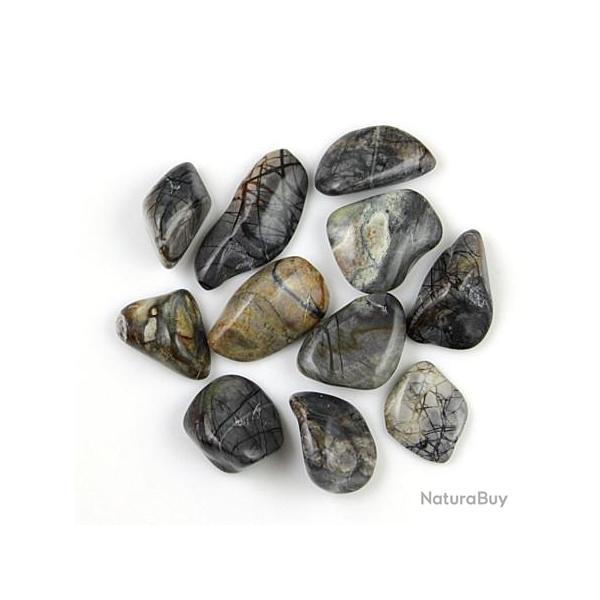 Pierres roul�es jaspe picasso - 3 � 4 cm - 50 grammes