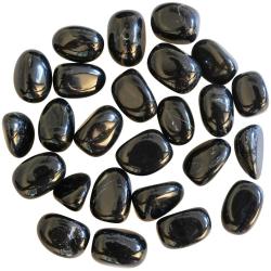 Pierres roul&eacute;es agate noire - 2 &agrave; 3 cm - Lot de 2