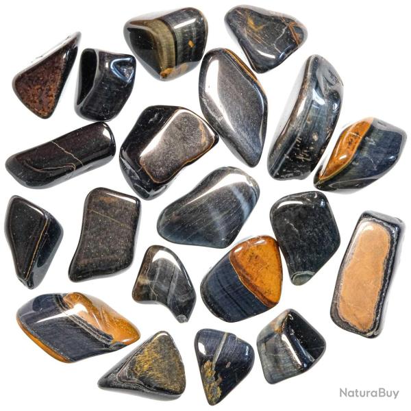 Pierres roul�es oeil de faucon - 2.5 � 4 cm - 50 grammes