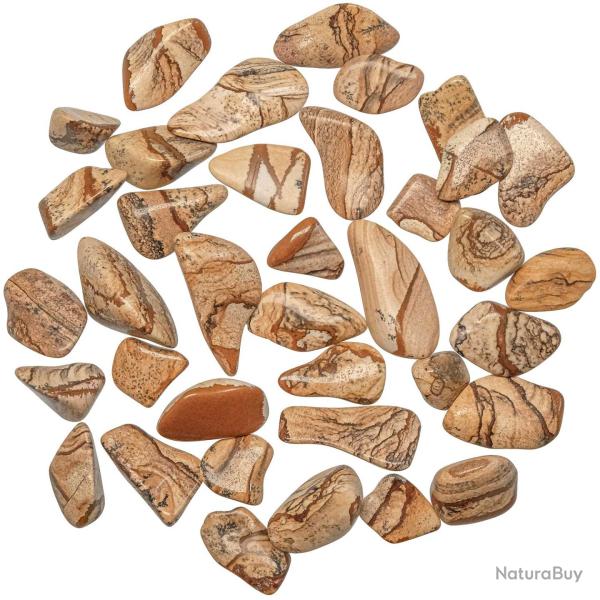 Pierres roul�es jaspe paysage - 2 � 3 cm - 40 grammes