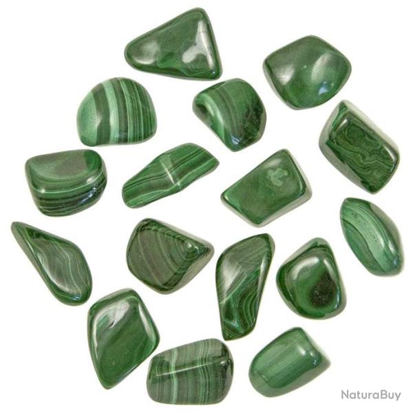 Pierres roul�es malachite - 2.5 � 3.5 cm - Lot de 2