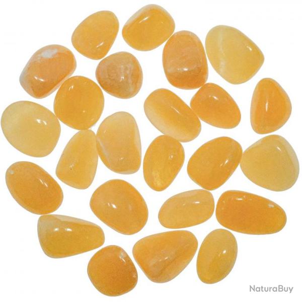 Pierres roul�es calcite orange - 2 � 3 cm - Lot de 3