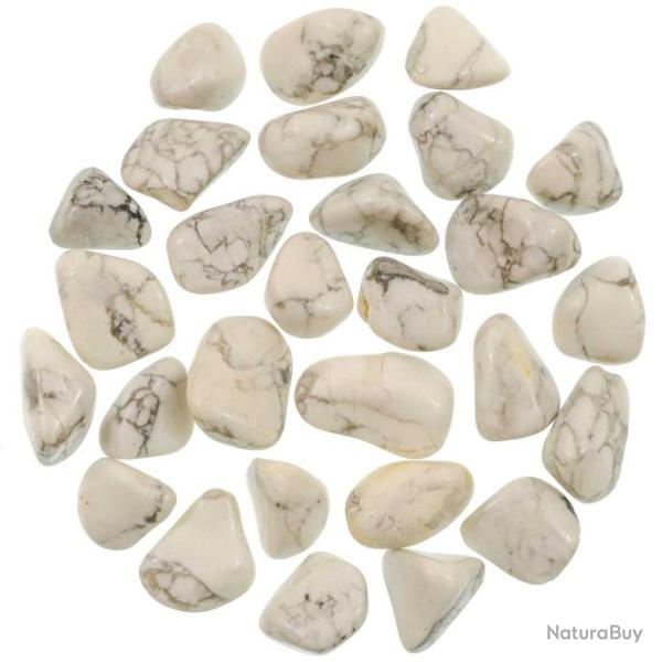 Pierres roul�es howlite - 2 � 3 cm - Lot de 3
