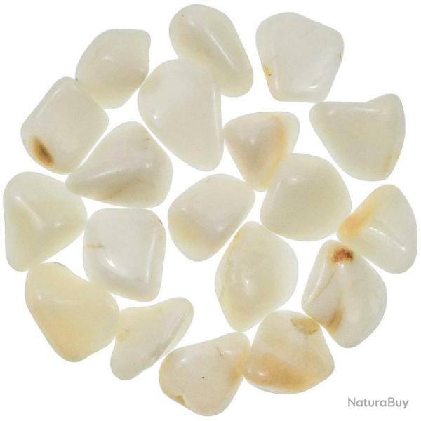 Pierres roul�es jade blanc - 2.5 � 3 cm - Lot de 2