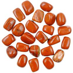 Pierres roul&eacute;es jaspe rouge - 2 &agrave; 4 cm - Lot de 4