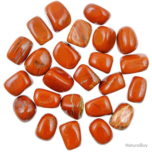Pierres roul�es jaspe rouge - 2 � 4 cm - Lot de 4
