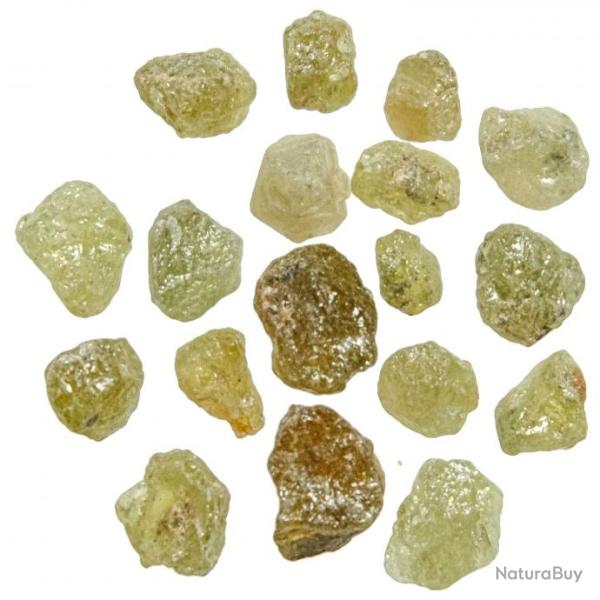 Pierres brutes grenat d�manto�de - 7 � 10 mm - Lot de 3