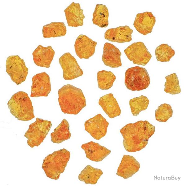 Pierres brutes grenat mandarin - 5 � 8 mm - Lot de 5