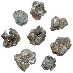 Pierres brutes pseudomorphoses de magn&eacute;tite en h&eacute;matite - 2.5 &agrave; 3.5 cm - Lot de 3