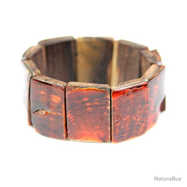 Bracelet extensible carr�s de nacre orange