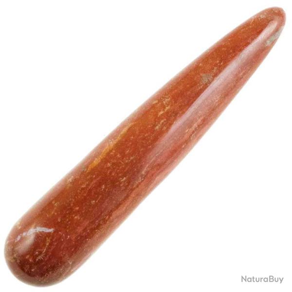 B�ton base de massage en jaspe rouge