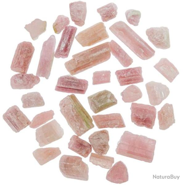 Pierres brutes rubellite rose - 1 � 2 cm - Lot de 6