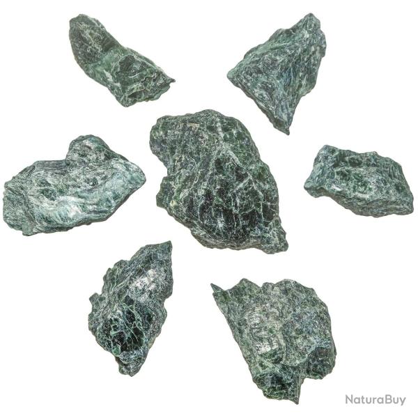 Pierres brutes mica vert - 6 � 10 cm - 150 � 200 grammes - Lot de 2 � 3