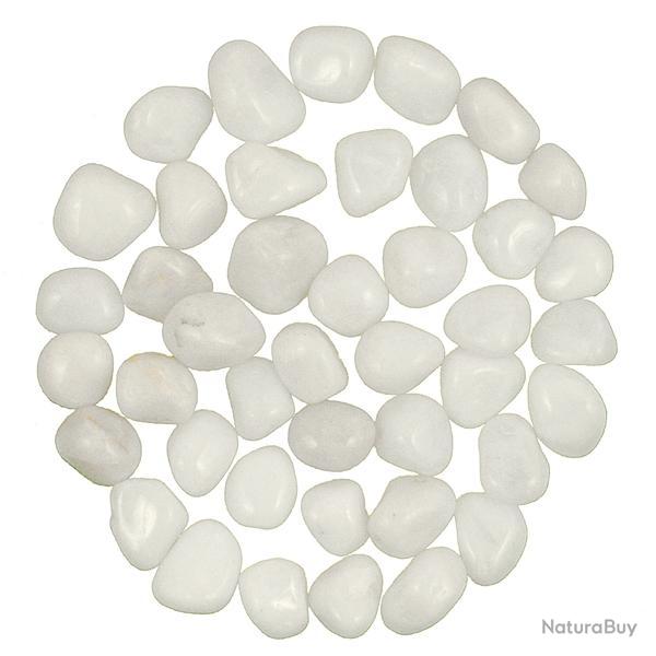 Pierres roul�es quartz laiteux - 2 � 3 cm - Lot de 3