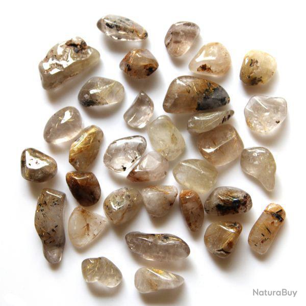 Pierres roul�es cristal rutile - 2 � 3 cm - 20 grammes