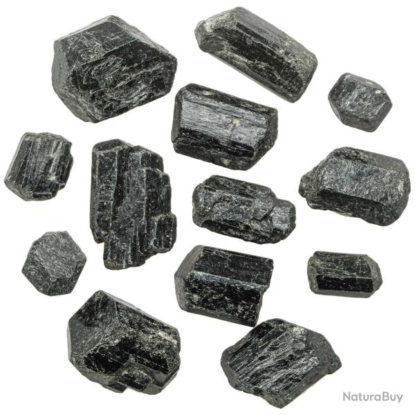 Pierres brutes tourmaline noire - 2 � 4 cm - 200 grammes