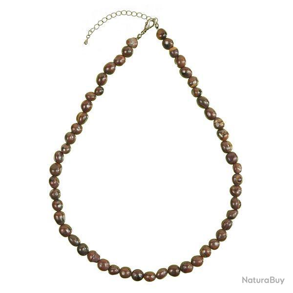 Collier en oeil de fer - Perles pierres roul�es