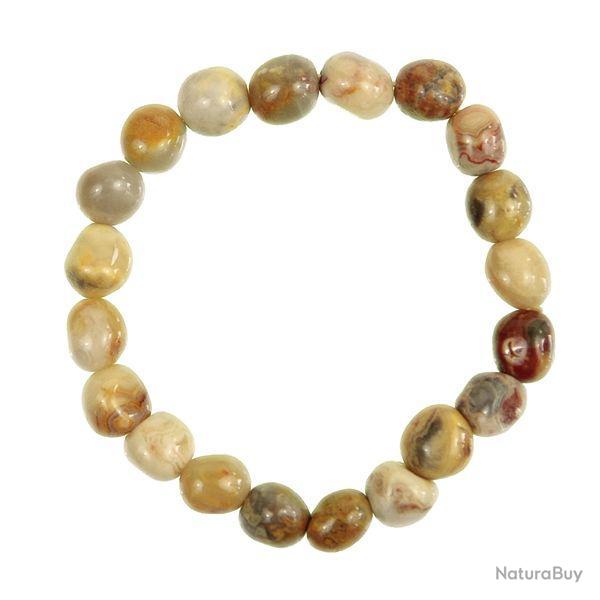 Bracelet en agate crazy lace - Perles pierres roul�es