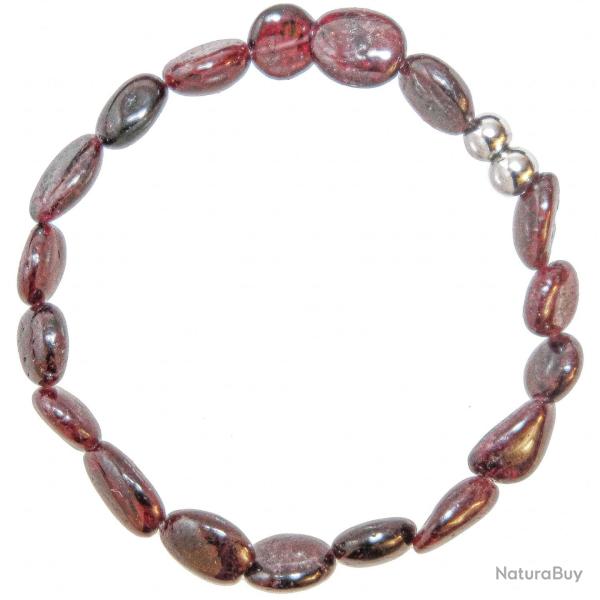 Bracelet en grenat almandin - Perles roul�es 8 � 12 mm