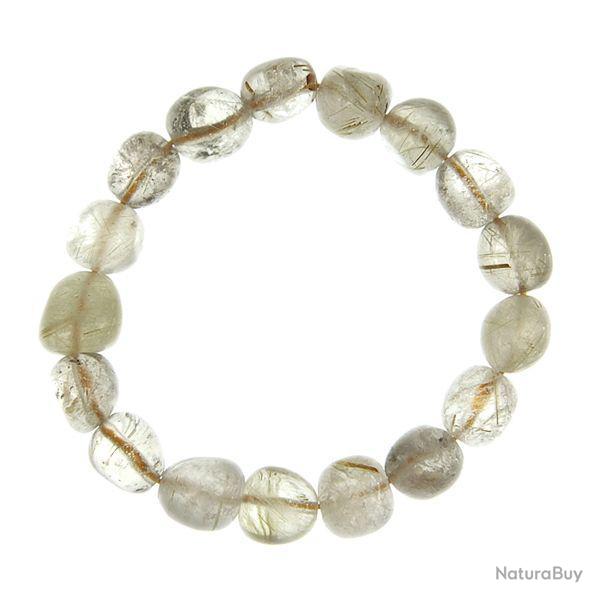 Bracelet en cristal rutile - Perles pierres roul�es