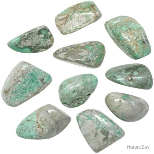 Pierres roul�es variscite - 2.5 � 3 cm - Lot de 2