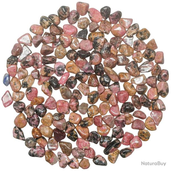 Petites pierres roul�es rhodonite - 10 � 15 mm - 100 grammes