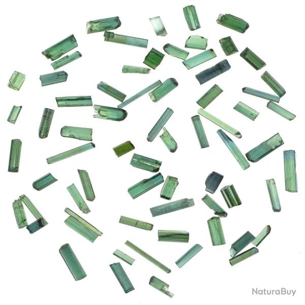 Petits cristaux de tourmaline verte (Elba�te) - Qualit� extra - 0.5 � 2 cm - Lot de 4