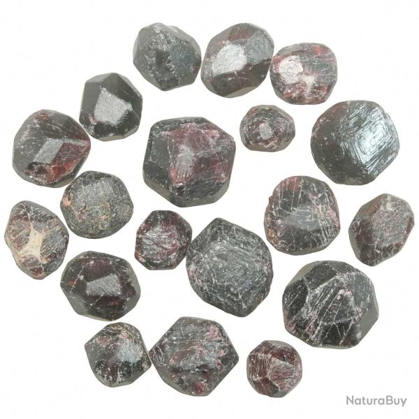 Pierres brutes cristaux grenat almandin - 1 � 1.5 cm - Lot de 3