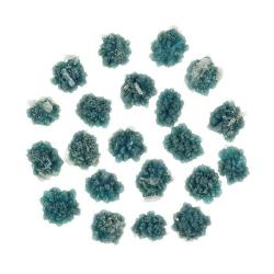 Pierres brutes nodules de cavansite cristallis&eacute;s - 5 &agrave; 10 mm - Lot de 2