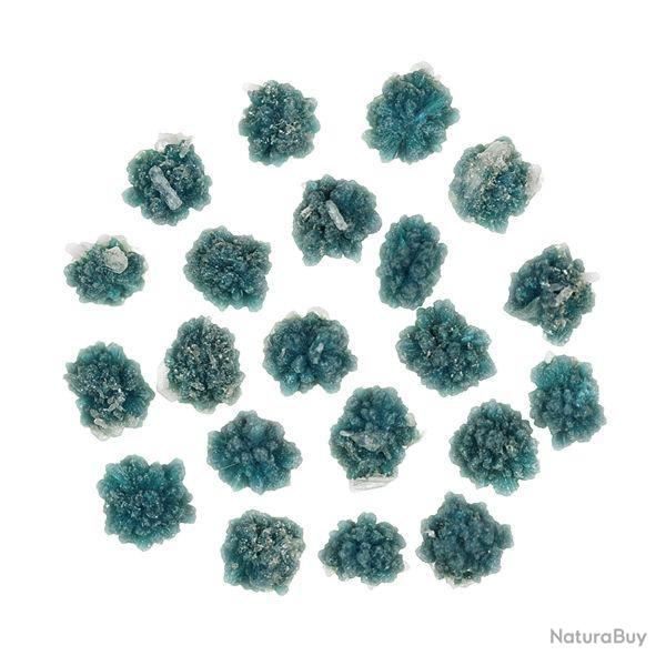 Pierres brutes nodules de cavansite cristallis�s - 5 � 10 mm - Lot de 2