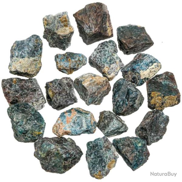 Pierres brutes apatite bleue - 3 � 4 cm - Lot de 2