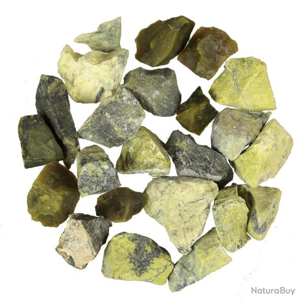 Pierres brutes serpentine - 2 � 4 cm - 100 grammes