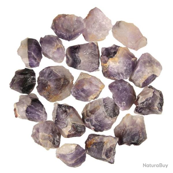 Pierres brutes am�thyste d'Inde - 3 � 4 cm - Lot de 2