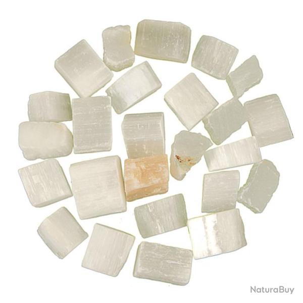 Pierres brutes s�l�nite - 3 � 5 cm - Lot de 3