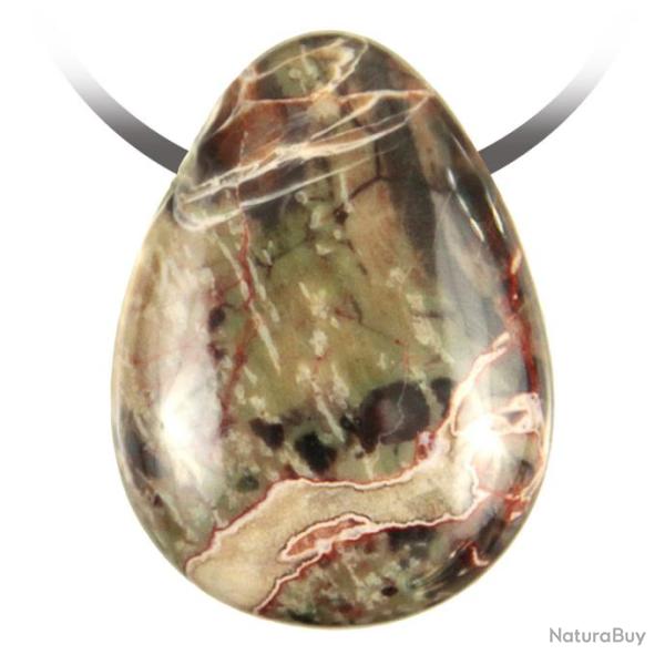 Pendentif goutte pierre perc�e en rhyolite
