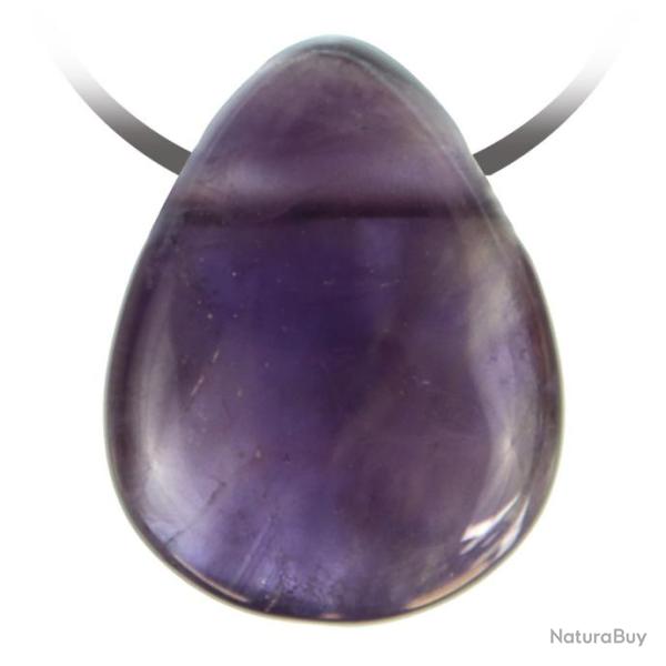 Pendentif goutte pierre perc�e en am�thyste