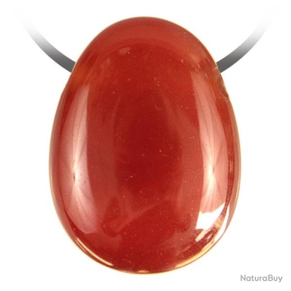 Pendentif goutte pierre perc�e en cornaline