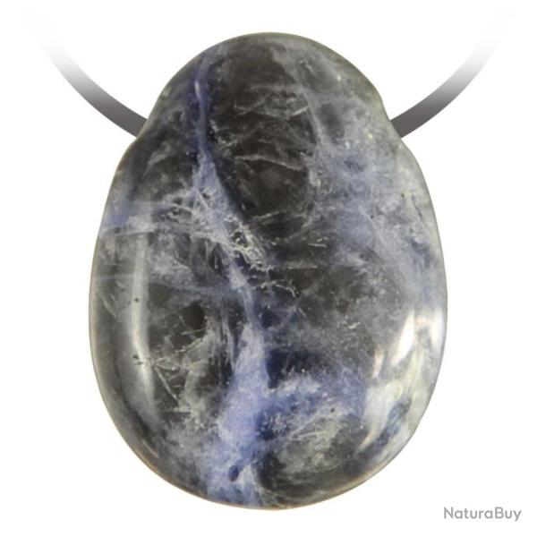 Pendentif goutte pierre perc�e en sodalite