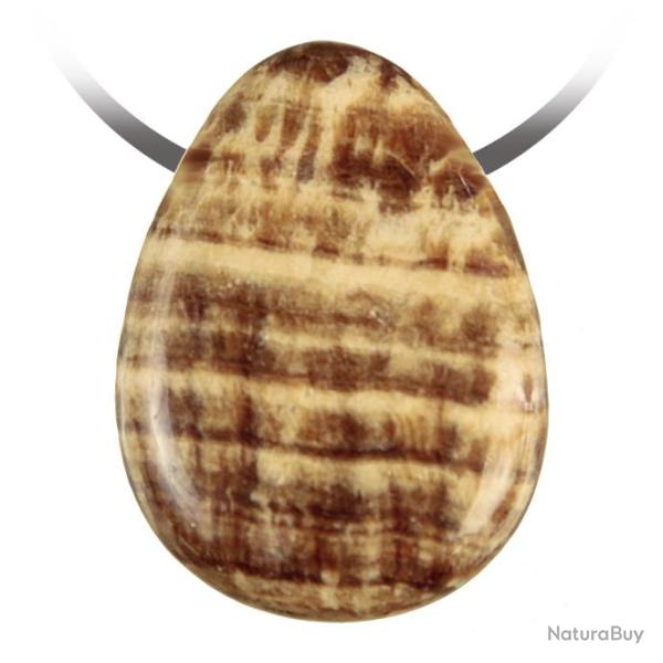Pendentif goutte pierre perc�e en aragonite