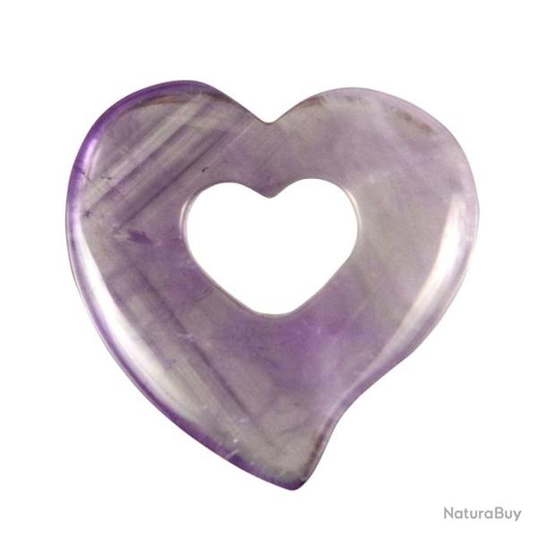 Pendentif donut coeur en am�thyste