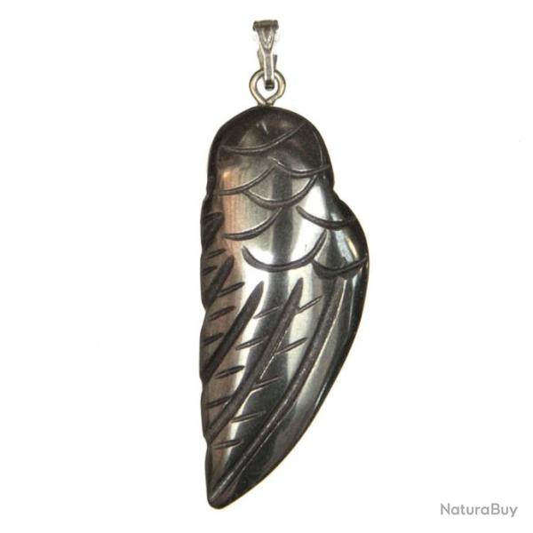 Pendentif aile d'ange en h�matite
