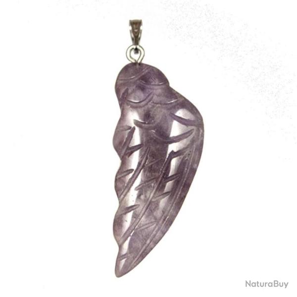 Pendentif aile d'ange en am�thyste