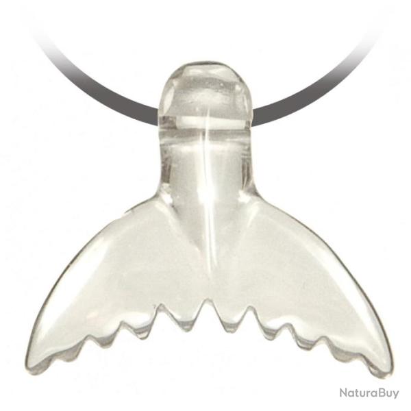 Pendentif pierre perc�e queue de baleine en cristal de roche