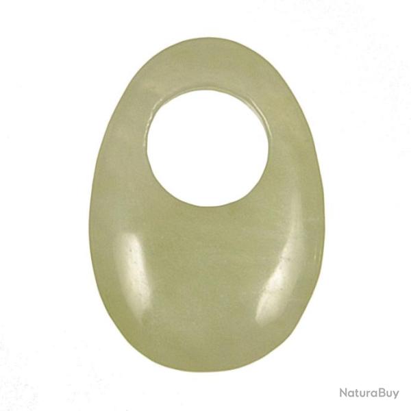 Pendentif donut oval en jade de Chine