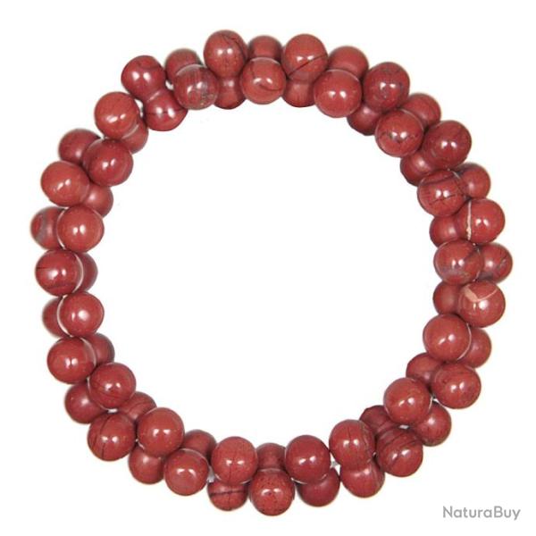 Bracelet petites perles en jaspe rouge