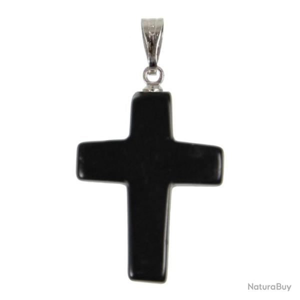 Pendentif croix crucifix en onyx
